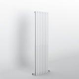 White Oval Panel Vertical Designer Radiator 1600 x 472mm (Double Panel)