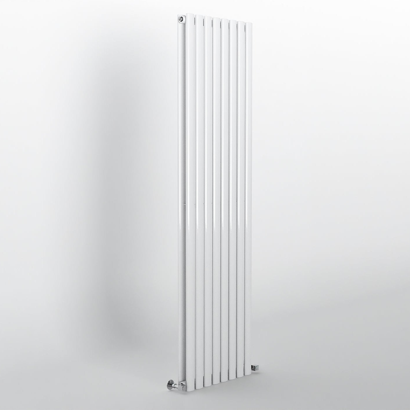 Oval White Vertical Designer Radiator