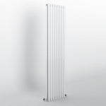 White Oval Panel Vertical Designer Radiator 1800 x 472mm (Double Panel)