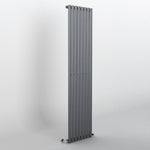 Anthracite Oval Panel Vertical Designer Radiator 1800 x 472mm (Single Panel)