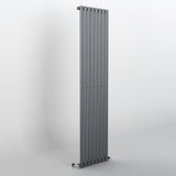 Anthracite Oval Panel Vertical Designer Radiator 1800 x 472mm (Single Panel)