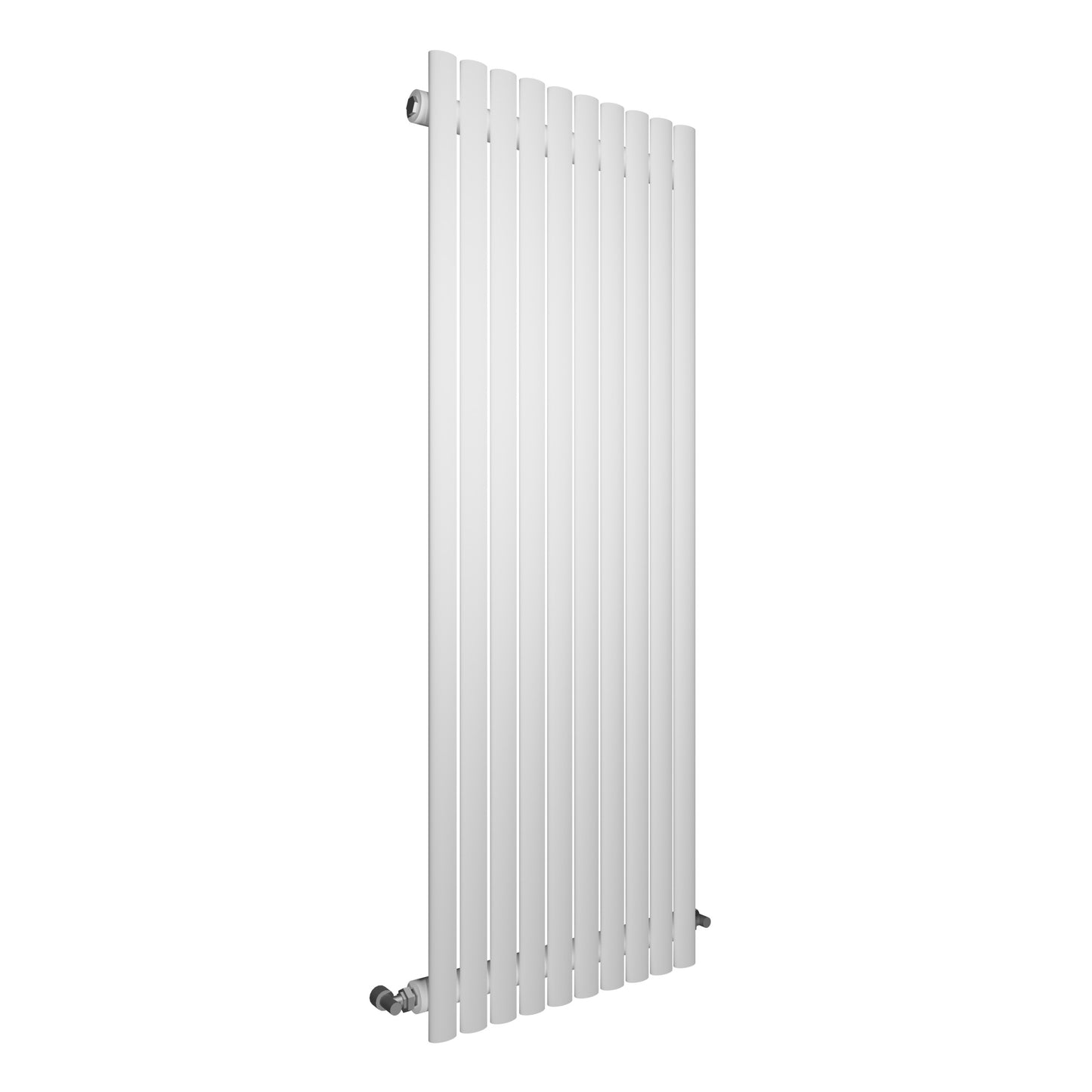 H1800mm x W590mm Double Oval Panel White Vertical Designer Radiator