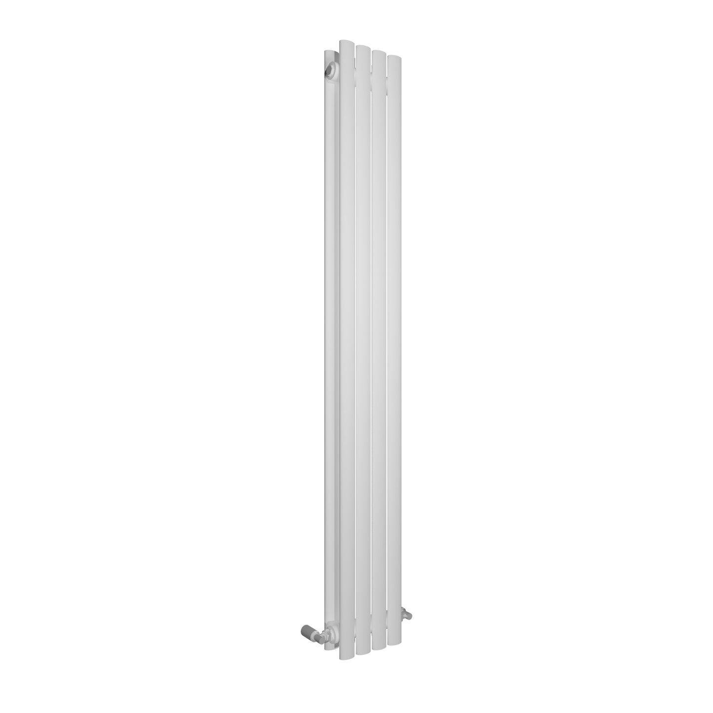 H1800mm x W590mm Double Oval Panel White Vertical Designer Radiator