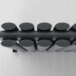 H1600mm x W354mm Double Oval Panel Anthracite Vertical Designer Radiator