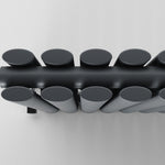 Anthracite Oval Panel Vertical Designer Radiator 1800 x 590mm (Double Panel)