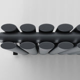 Anthracite Oval Panel Vertical Designer Radiator 1800 x 590mm (Double Panel)