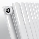 Oval White Vertical Designer Radiator