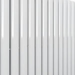 White Oval Panel Horizontal Designer Radiator 600 x 1593mm (Double Panel)
