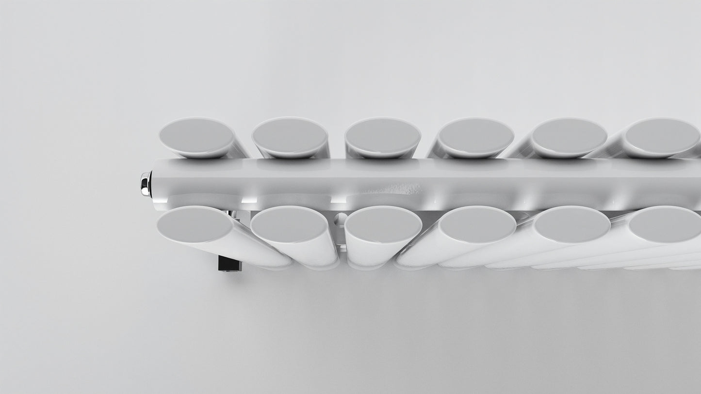 Oval White Horizontal Designer Radiator