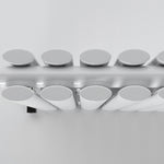 White Oval Panel Horizontal Designer Radiator 600 x 1416mm (Double Panel)