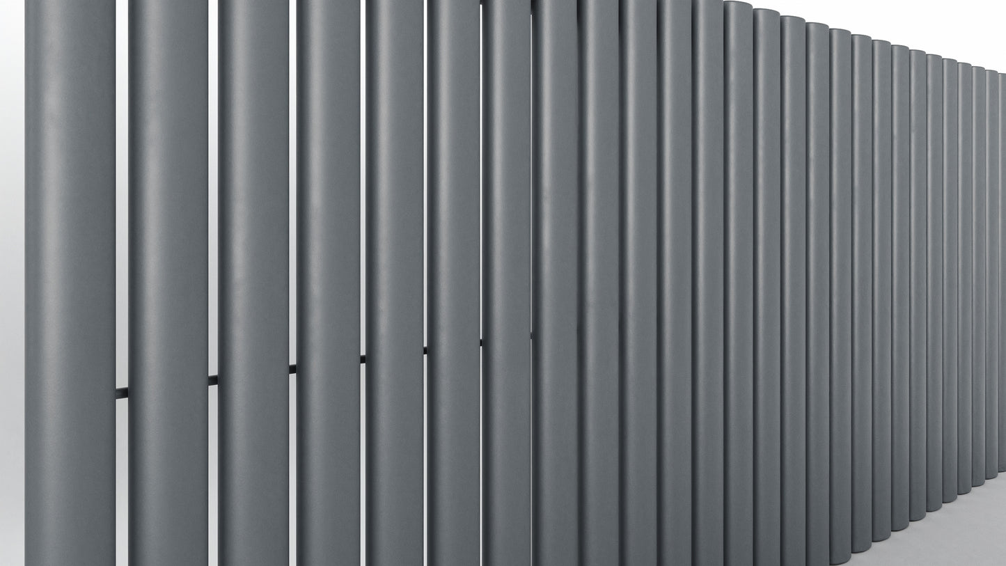 DOUBLE_OVAL radiator on a light gray background