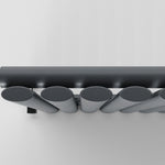 Anthracite Oval Panel Vertical Designer Radiator 1800 x 472mm (Single Panel)