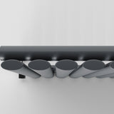 Anthracite Oval Panel Vertical Designer Radiator 1800 x 472mm (Single Panel)